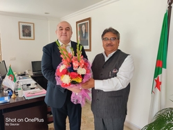 H.E Ambassador Ali ACHOUI met H.E. M. Trigunayat, former Ambassador of India to Jordan and Lybia and Distinguished Fellow, VIF