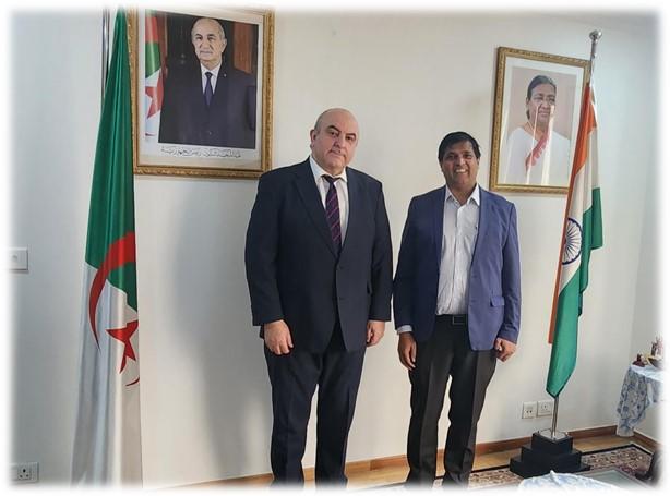 The Ambassador of Algeria H.E Dr Ali ACHOUI, held on the 29th of April 2024, a fruitful meeting with Dr. Asif IQBAL