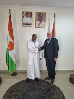 H.E Ambassador Ali ACHOUI met H.E.Mr. Ado Leko, Ambassador of Niger in New Delhi