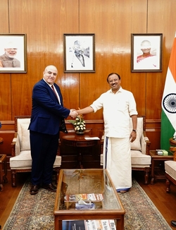Ambassador received by the Honourable Minister of State for External Affairs